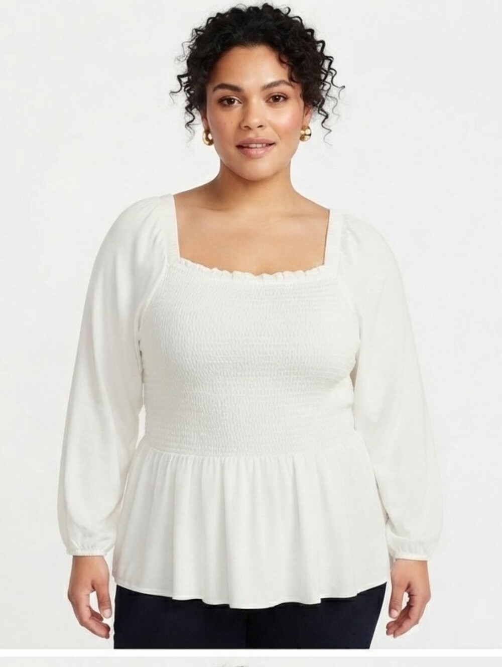 NWT Torrid Smocked Bodice Blouse (Runs Small)